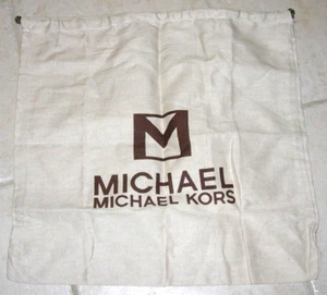 Michael Kors large linen tote purse empty dust bag 19X18 DRAWSTRING TAN BROWN - Picture 1 of 3