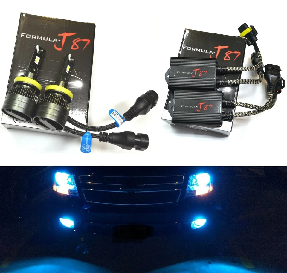 LED G8 Canceler H9 8000K Icy Blue Bulbs Head Light High Beam Replacement Stock - Image 1 of 4