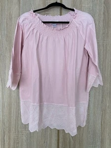 Linea Tesini schönes rosa Top mit Spitze, Gr. 44, NEU - Bild 1 von 4