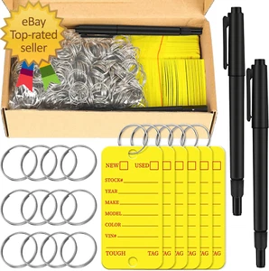 500 Pcs Poly Key Tags Plastic Dealership Car Key Tags with Labels for RV Auto Lu - Picture 1 of 7