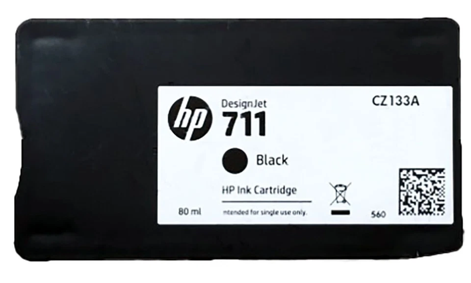 Cartucho de tinta HP 711 negro CZ133A GENUINO Foto 1 de 1