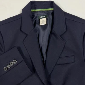 J Crew Cropped Blazer Damen 2 Navy 100% Wolle 3 Knöpfe Belüftet Made In Japan - Bild 1 von 16