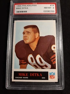 Philadelphia Mike Ditka 1965 #19 PSA casi nuevo-como nuevo 8 - Imagen 1 de 2