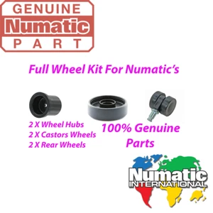 Numatic Henry HVR200 Full Wheel Kit 2 rear wheels, 2 front castors & 2 Wheel Hub - Picture 1 of 5