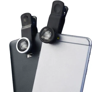 Kit objectif appareil photo universel 3 en 1 à clip Fisheye macro grand angle pour téléphone portable - Photo 1 sur 12