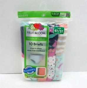 Fruit of the Loom Toddler Girl Brief Underwear, 10 Pk 4T-5T - Picture 1 of 2