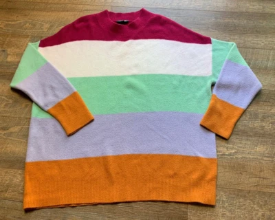 Modcloth Multicolor Striped Long Sleeve Stretch Sweater Dress - Women’s XL - Image 1 of 4