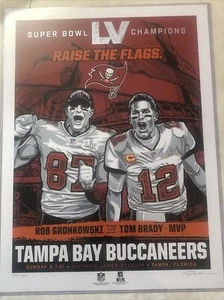 Tampa Bay Buccaneers Phenom limited Edition Brady / Gronk 18 X 24 poster 221/300 - Picture 1 of 8