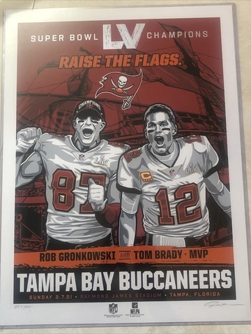 Tampa Bay Buccaneers Phenom limited Edition Brady / Gronk 18 X 24 poster 295/300 Cover