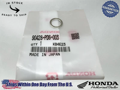 Junta de filtro de combustível fabricante de equipamento original Honda lavadora de esmagamento vedação parafuso banjo 90428-pd6-003 - Imagem 1 de 4