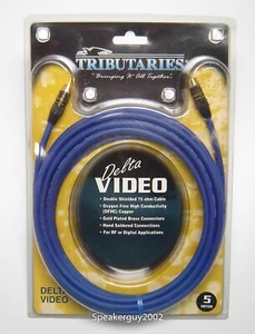 Tributaries Delta Video - Digital / OFHC Cable - Gold Plated RCA / 5M -- CBL4 - Picture 1 of 2