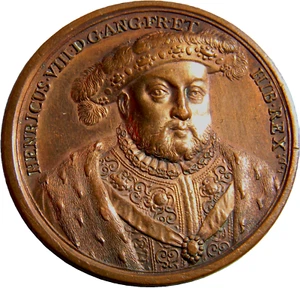Henry VIII Retrike Medal Harshly Cleaned (04262) - Picture 1 of 2