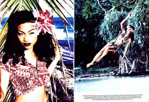 1995 Ellen von Unwerth Valerie Celis 8 páginas editorial revista - golpe tropical - Imagen 1 de 4