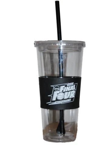 2015 Final Four Indianapolis Boelter Brand 4 Team Clear 22 oz Straw Tumbler Cover