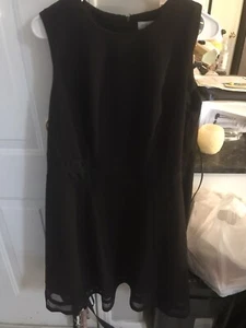 Calvin Klein Illusions Dress 14 W Black - Picture 1 of 1