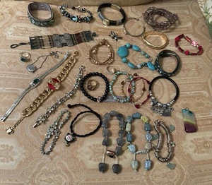 bracelets and Rings Joblot Various Butler And Wilson Fossil Lola Rose Ect X 30 - Picture 1 of 24