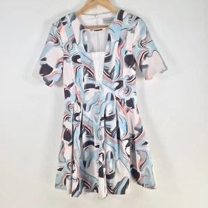 Blessed are the meek womens dress size 2 aus 6 fit flare multicolour 091298 - Picture 1 of 9