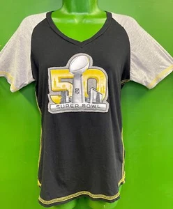 NFL Denver Broncos Carolina Panthers Majestic Super Bowl 50 T-Shirt Women's Medi - Picture 1 of 5