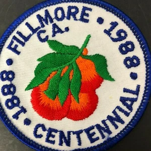 Vintage Fillmore California Oranges 1988 Centennial 80s Embroidered Iron On Patch - Bild 1 von 4