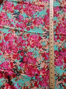 Chiffon Floral Print Fabric, Red multi Combo for Women clothing!_ EB9 - Picture 1 of 4