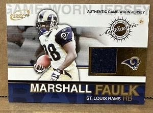 Marshall Faulk 2002 Pacific Atomic Game Used Jersey Gold Master Proof 1/1? SP🔥 - Picture 1 of 2