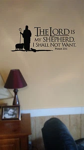 Psalms 23 The LORD is My Shepherd Wall lettering Mural Vinyl Decals Bible Verse - Picture 1 of 3