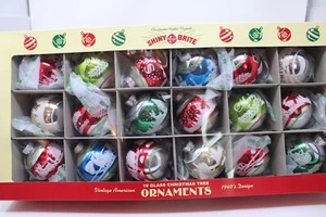 Christopher Radko Shiny Brite 40er Jahre Design Weihnachtsschmuck Schablonenflock - Bild 1 von 3