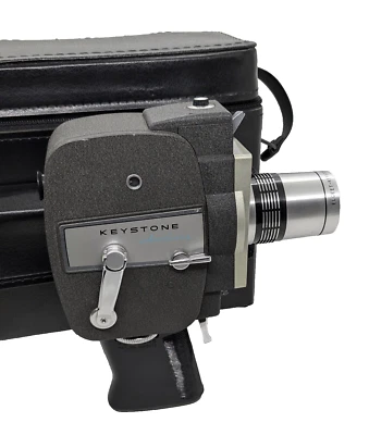 Câmera de Filme Keystone Americana Modelo K-774 Vintage 8mm Não Testada Com Estojo - Imagem 1 de 4