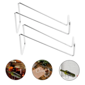 2 Pcs Red Wine Storage Bracket Modern Display Metal Bottle Holders - Picture 1 of 12