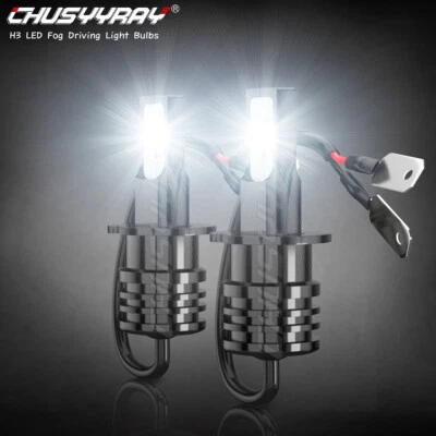 H3 LED Fog Light Bulb Conversion Kit Super Bright Canbus Super White High Power - Image 1 of 4