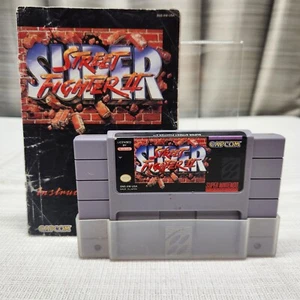 SNES Super Street Fighter 2 II Cart & Manual Nintendo 1993 Authentic Works - Picture 1 of 8