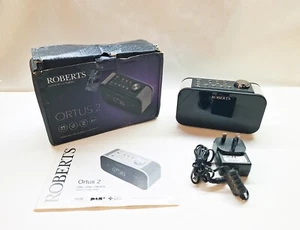 ROBERTS ORTUS 2 CLOCK RADIO ALARM - DAB/DAB+/FM - BLACK - Picture 1 of 24