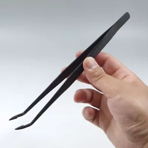KANESHIN Bonsai Steel Tweezers #63 210mm Angled for Old pine needle - Picture 1 of 8