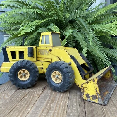 Vintage TONKA Truck Yellow Front Loader Construction Bulldozer Pressed Steel USA - Image 1 of 4