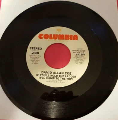 DAVID ALLAN COE / If You'll Hold The Ladder (I'll Climb To The Top) / PROMO 45 - Image 1 of 2
