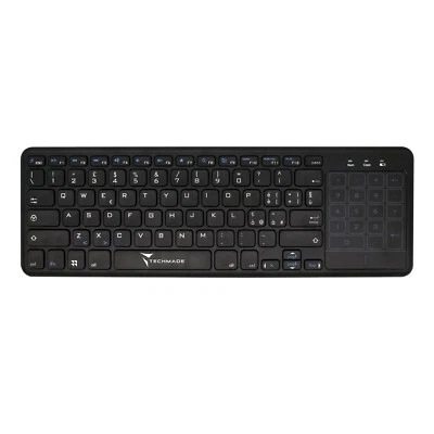 TASTIERA MULTIMEDIALE TECHMADE TM-BK268T TOUCH PAD SMART TV WIFI WIRELESS BLACK - Immagine 1 di 2