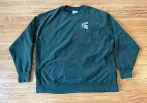 Michigan State Spartans Vintage Champion Reverse Weave Sweatshirt Herren XXL Grün - Bild 1 von 10