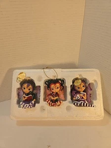 3 Jasmine Becket Griffith Fairy Ornaments Xmas Dragon Dreams, Bradford Exchange - Picture 1 of 6