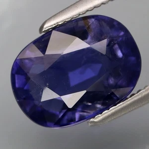 ¡Color encantador de 2,40 quilates y fuego completo! Piedras preciosas sueltas de iolita violeta natural África - Imagen 1 de 4