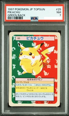1997 Pokemon Japanese PSA 7 NM Pikachu #25 TopSun Green Back - Image 1 of 4