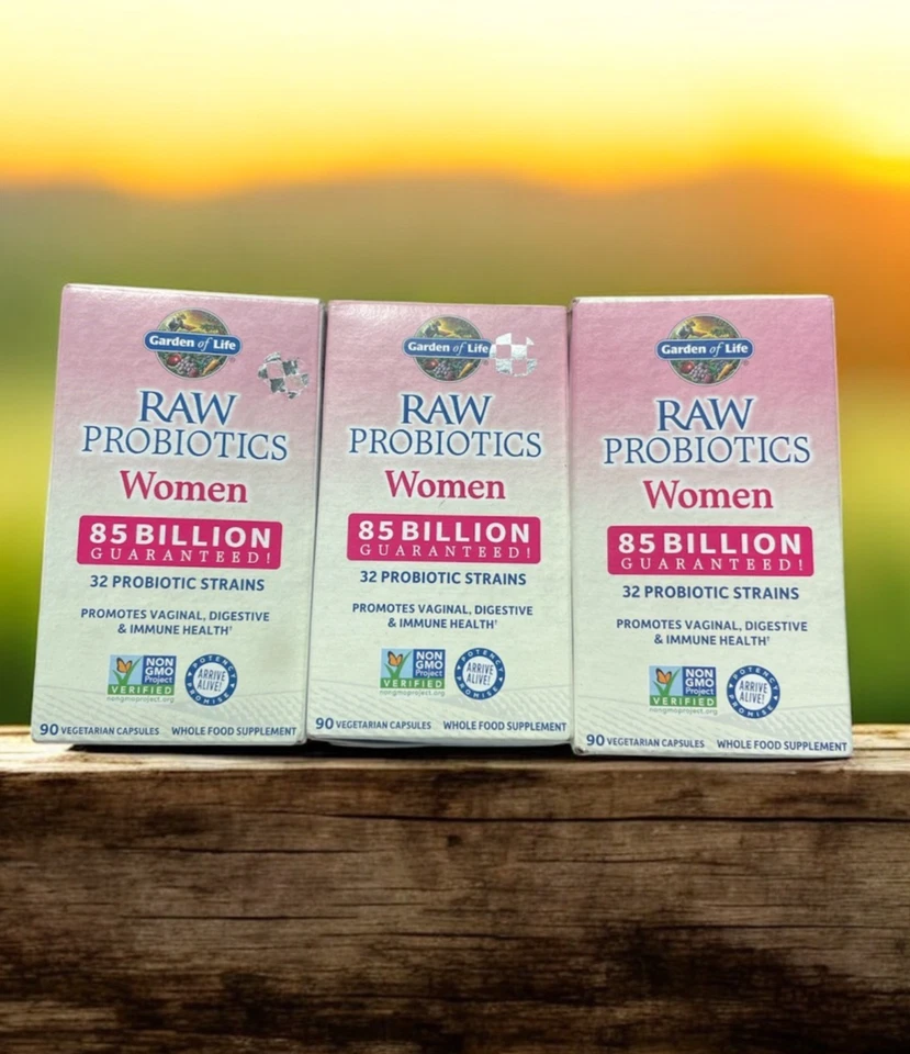 Paquete de 3 probióticos crudos Garden of Life para mujer 90 quilates 85B UFC, caducidad 6/26 Foto 1 de 1
