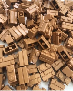 100 X LEGO Masonry bricks 1x2 98283 Medium Nougat Brown - Picture 1 of 1