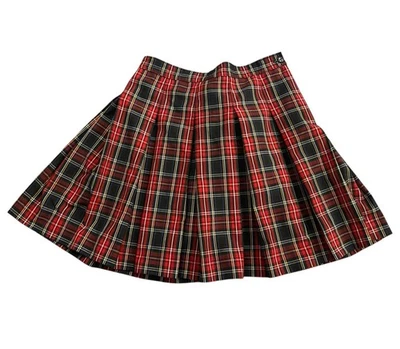 Saia xadrez uniforme feminino Dennis G14 14 vermelho preto uniforme escolar feito nos EUA H08360 - Imagem 1 de 4