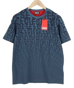 DIESEL T-Just-Mon Mens T-Shirt M Blue Short Sleeve Crew Neck Tricot RRP€125 - Picture 1 of 10