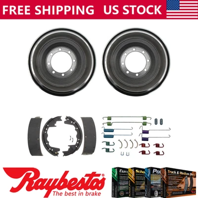 Kit de herrajes de tambores de freno y zapatas de freno trasero para Ford F-350 1975 - Raybestos Foto 1 de 4