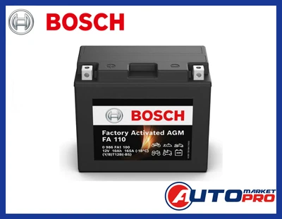 BOSCH FA110 BATTERIA MOTO YT12B-BS 12V 10AH 165A 4047026640083 150 x 70 x 130 mm - Immagine 1 di 4