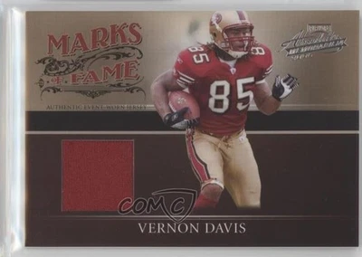 2006 Playoff Absolute Memorabilia Marks of Fame Materials Vernon Davis Rookie RC - Image 1 of 2