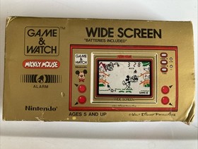 Nintendo Game & Watch Mickey Mouse 1981 Wide Screen with Box Untested Mint Cond