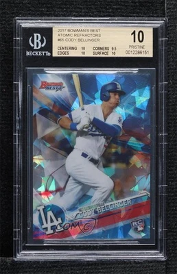 2017 Bowman's Best Atomic Refractor Cody Bellinger #65 BGS 10 PRISTINE Rookie RC - Image 1 of 2