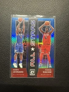 2021 Panini Donruss Optic All-Stars Blue Prizm /49 Kawhi Leonard Pascal Siakam - Picture 1 of 2